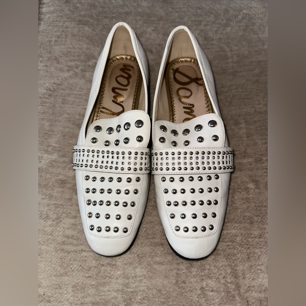 Sam Edelman White Chesney Loafer